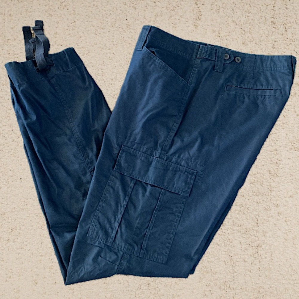 LAUREN Ralph Lauren Cargo Drawstring Pants Size 10 Navy Blue
